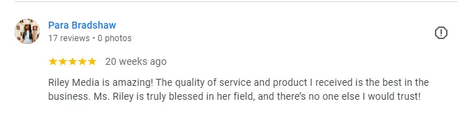 A Client's Review from Google My Business